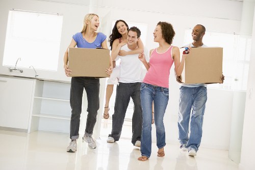 Removal team helping with a house move in Kenley