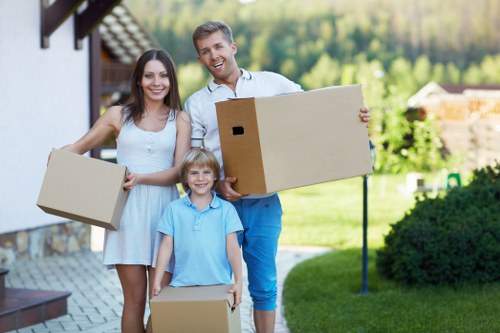 Packing supplies and household items ready for moving day
