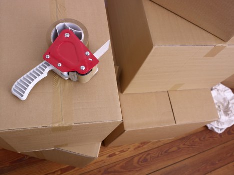 Business relocation items prepared for transport in Kenley